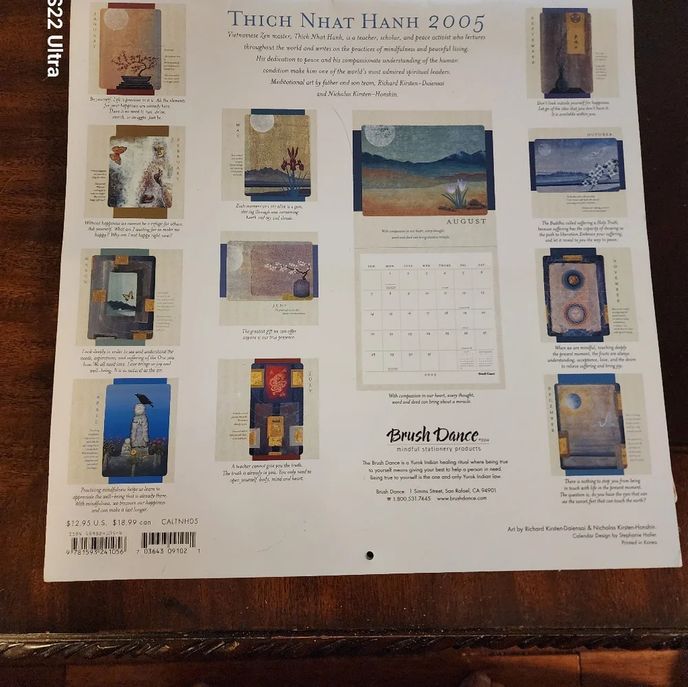 Thich Nhat Hanh 2005 Wall Calendar